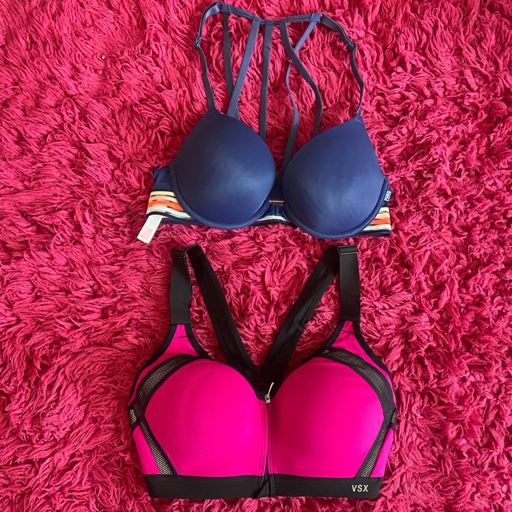 2 32C Victoria Secret Pink bra bundle